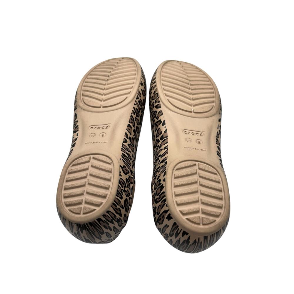 Leopard Print Crocs Ballet Flats 8 - Picture 4 of 4